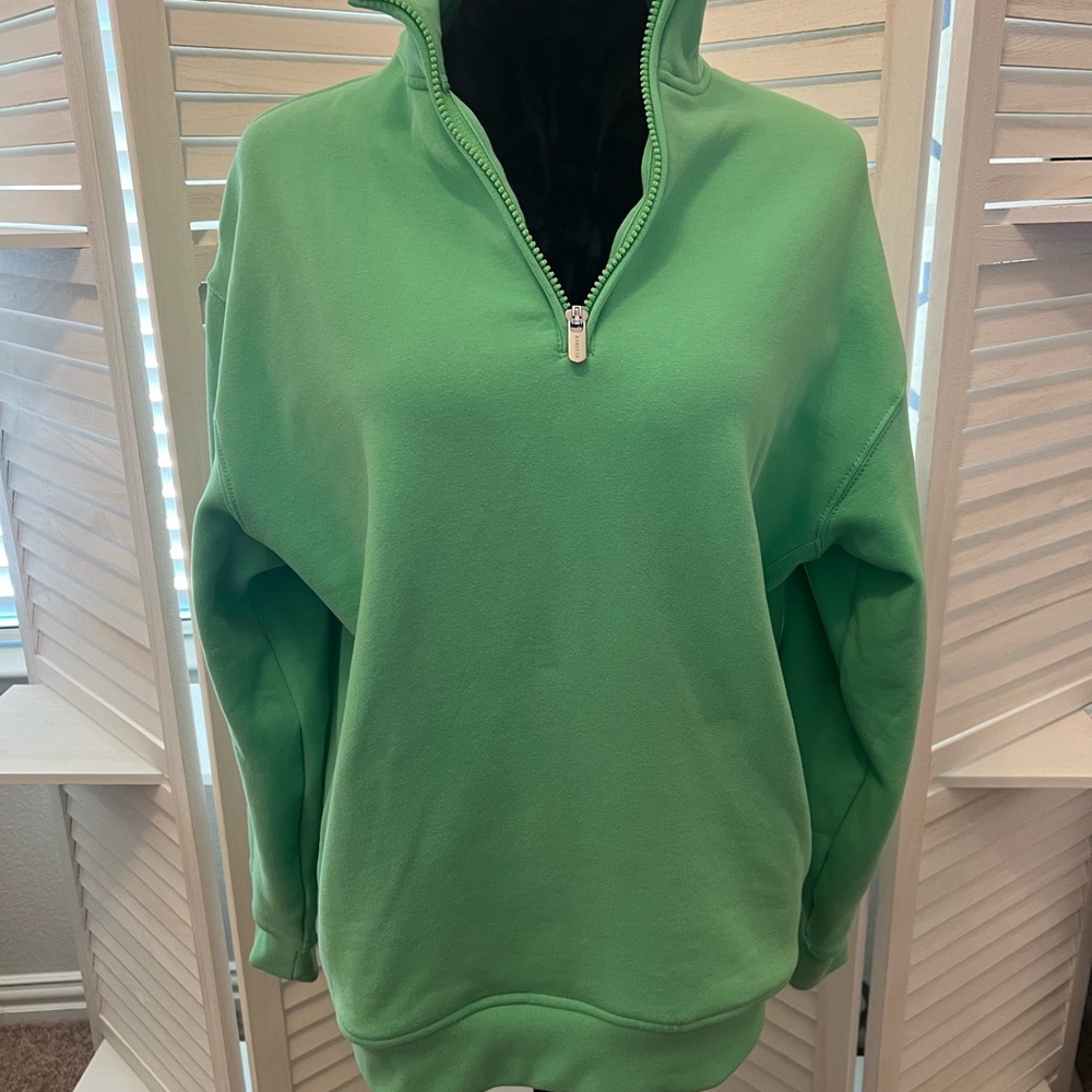 Athleta Mint Green Fleece Pullover